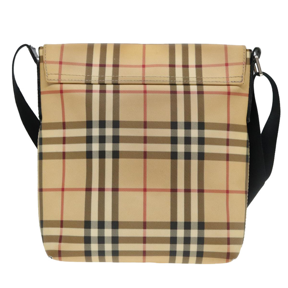 BURBERRY Nova Check Shoulder Bag PVC Beige Auth hk1702 - Picture 3 of 16